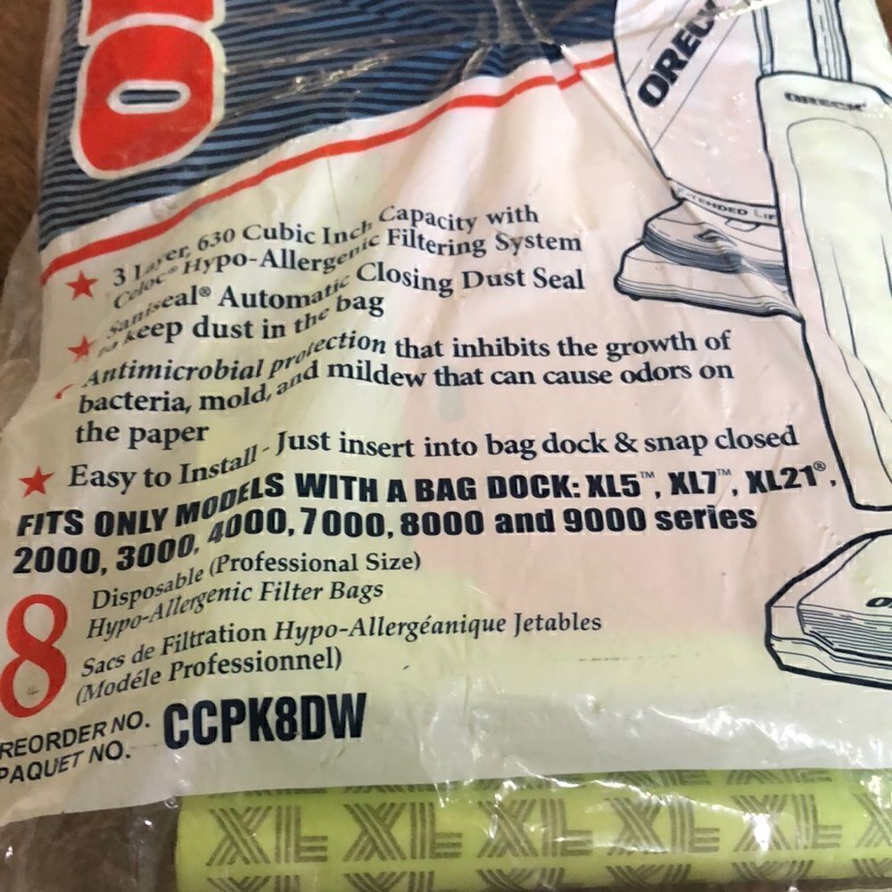 8 Pack Vacuum Bags for Oreck Type CC - Picture 7 of 9